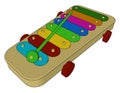 A toy glockenspiel cartoon vector or color illustration